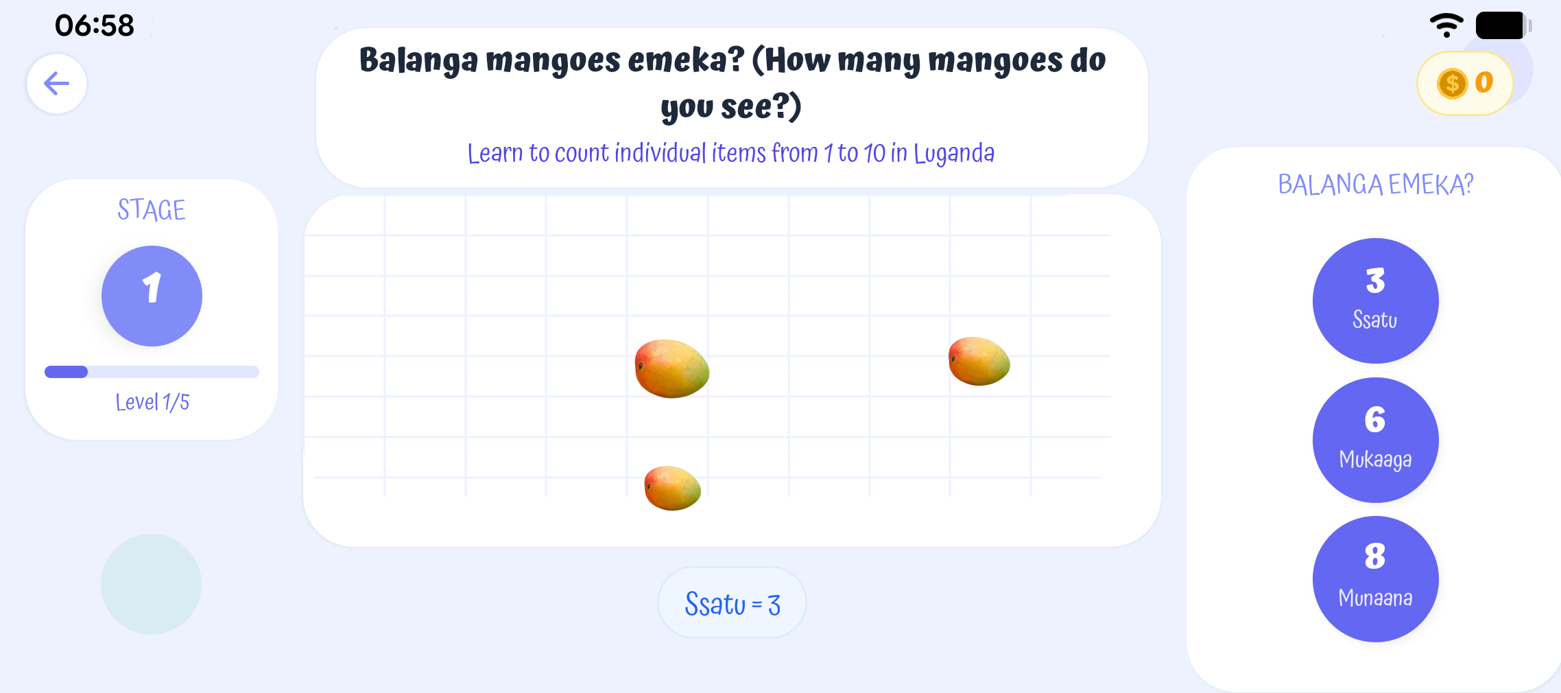 Baby Steps game screenshot: Counting Game